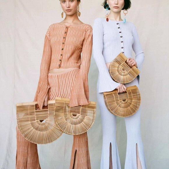 Cult Gaia "Gaia's Ark" Large Bamboo Bag (w/Purse Liner included) - Picture 10 of 11